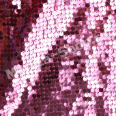 Ткань пайетка (основа сетка, нашита часто), ширина - 145 см, размер пайетки - 9 мм, розовый