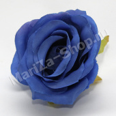 Голова розы, синий, диаметр - 9 см.