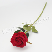 Ветка розы (шелк), красный, высота - 51 см.