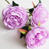 Ветка розы, три бутона, цвет лиловый, длина 53 см 
