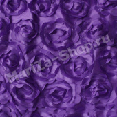 Розы 3D, общая ширина полотная - 145 см., тёмно-сиреневый