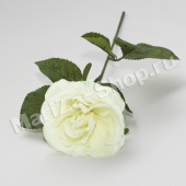 Ветка розы (шелк), белый, высота - 30 см.