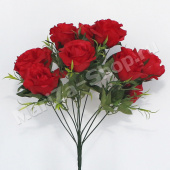 Букет роз, красный, высота - 38 см.