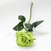 Ветка розы (шелк),  зеленый, высота - 51 см.