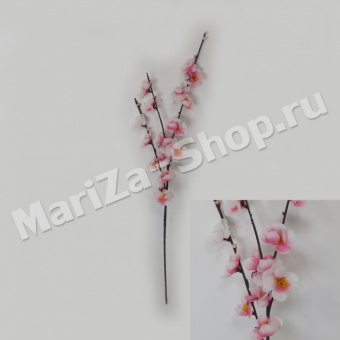 Ветка сакуры, розовая, длина 53 см. (0,014)