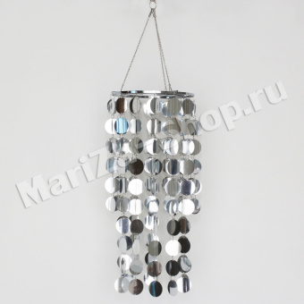 Люстра декоративная, размер: 22х55 см, цвет - серебро.