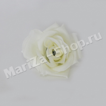 голова розы, белая, диаметр 8 см.