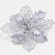 Рождественский цветок, цвет серебро, размер 16 см 