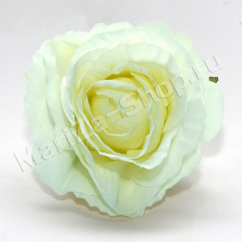 Голова розы, материал: ткань, диаметр головы - 10 см, высота - 8 см (0.010)