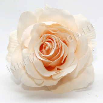 Голова розы, тканева фактура, диаметр головы - 12 см (0.010)
