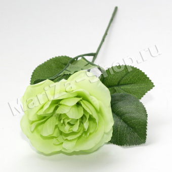 Ветка розы (шелк), диаметр бутона - 9 см, высота - 30 см.