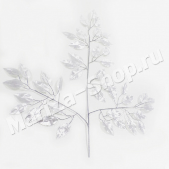 Ветка фикуса, цвет серебро, длина 60 см