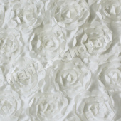 Розы 3D, общая ширина полотная - 145 см., айвори