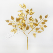 Декоративная ветвь (шелк), золото, длина 60 см.