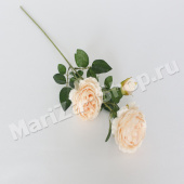 Ветка розы, 3 бутона, длина 65 см, цвет персиковый ( 0,034)