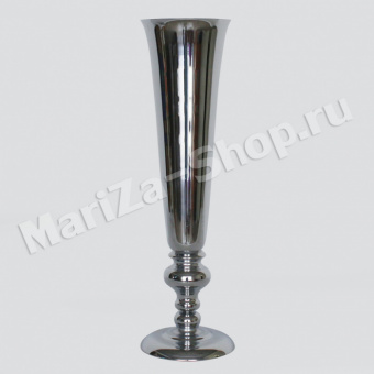 Ваза (металл), высота - 53 см, диаметр: чаши - 14,7 см/основания - 15,6 см.